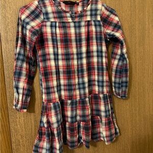 Charming Plaid Kids Dress - Red, Blue, White